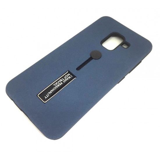 Capa Kickstand Matte Con Alza De Dedo Samsung Galaxy A8 2018 A530 Azul